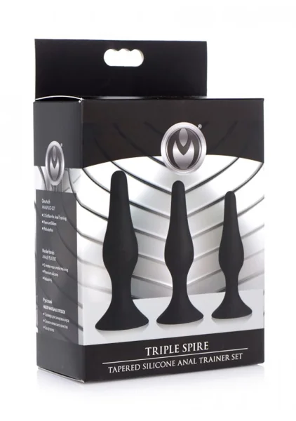 Triple Spire Tapered Silicone Anal Trainer Set