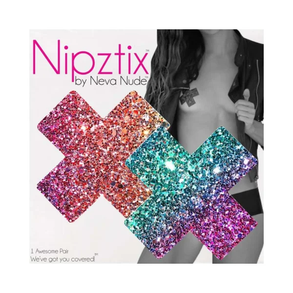 Neva Nude Pasty X Factor Glitter Multicolor