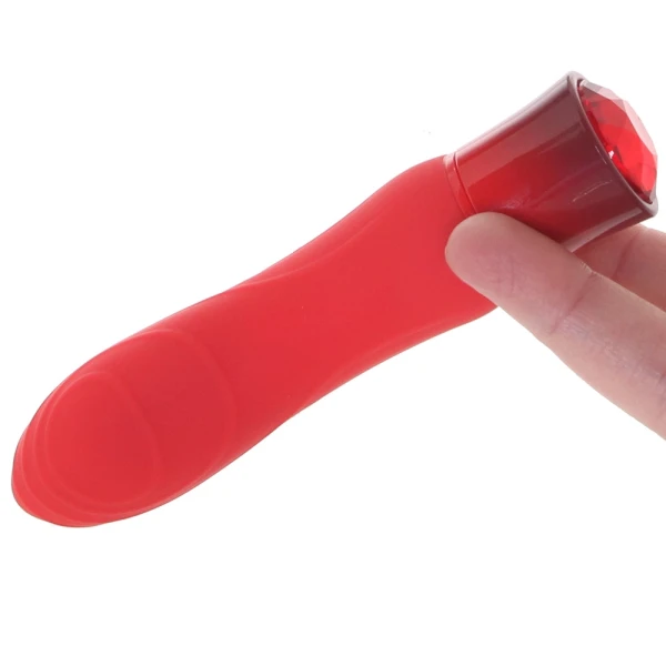 Oh My Gem Desire Rechargeable Waterproof Silicone Warming Vibrator By Blush - Ruby