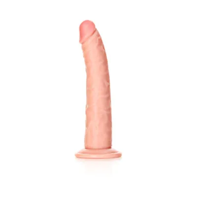 Realrock Slim Realistic Dildo With Suction Cup 8 In Vanilla