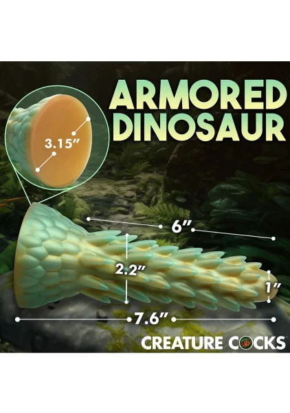 Creature Cocks - Stegosaurus Spiky Reptile Silicone Dildo