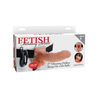 7 Vibrating Hollow Strap On Balls