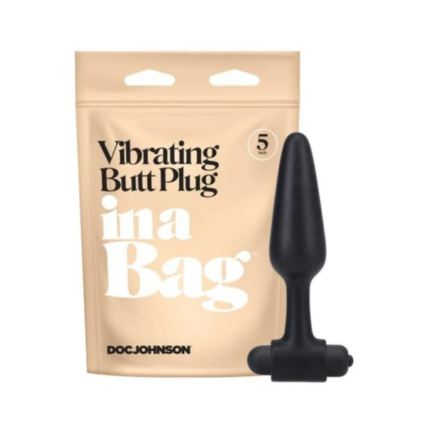 Butt Plugs: In A Bag Vibrating Butt Plug 5in Black