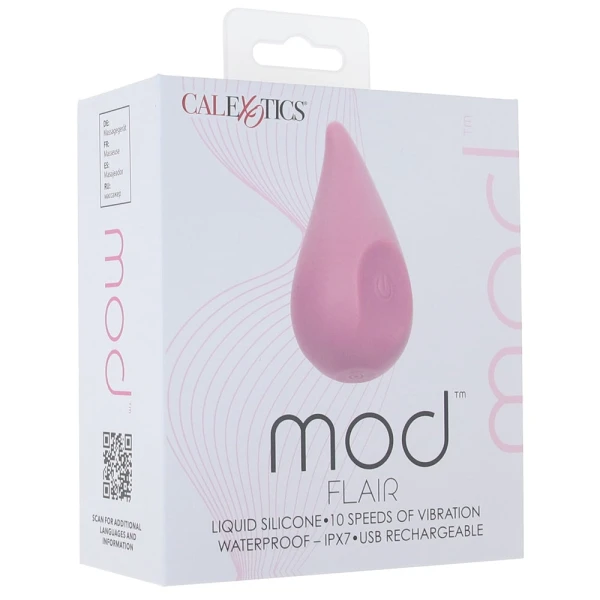 Mod Flair Rechargeable Waterproof Silicone Clitoral Stimulator By CalExotics - Pink