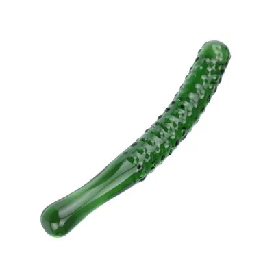 Lucent Verde Bubble Glass Massager 7 8 Inch Green