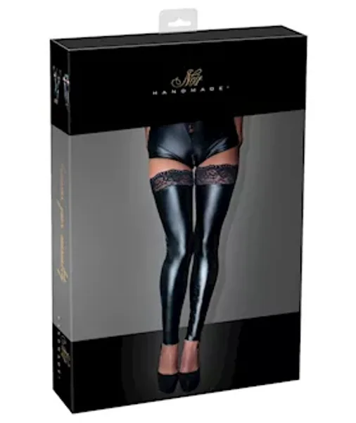 Lace Tipped Stockings  - Black - Extra Large — image 3 of 6