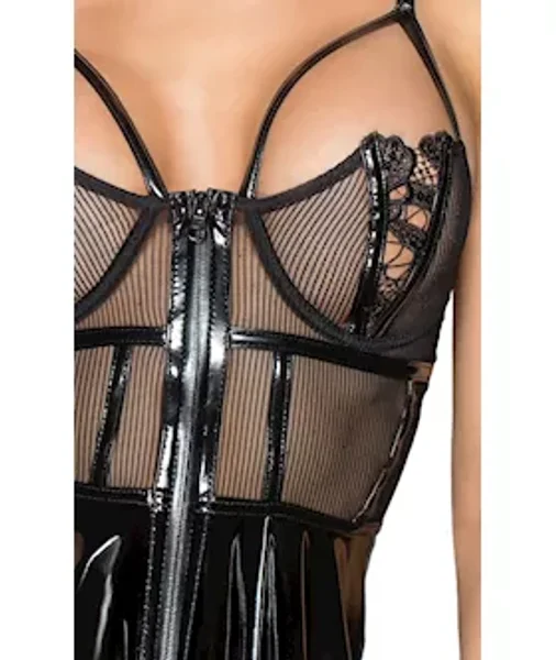 Vinyl Mini Dress  - Black - Medium — image 6 of 8