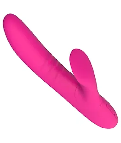 Peri Swirl Tongue Heating Rabbit Vibrator - Rose - 9 Inch — image 9 of 14