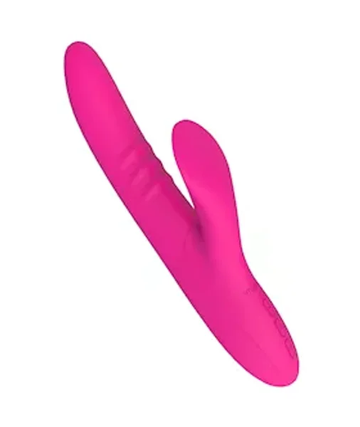 Peri Swirl Tongue Heating Rabbit Vibrator - Rose - 9 Inch — image 10 of 14