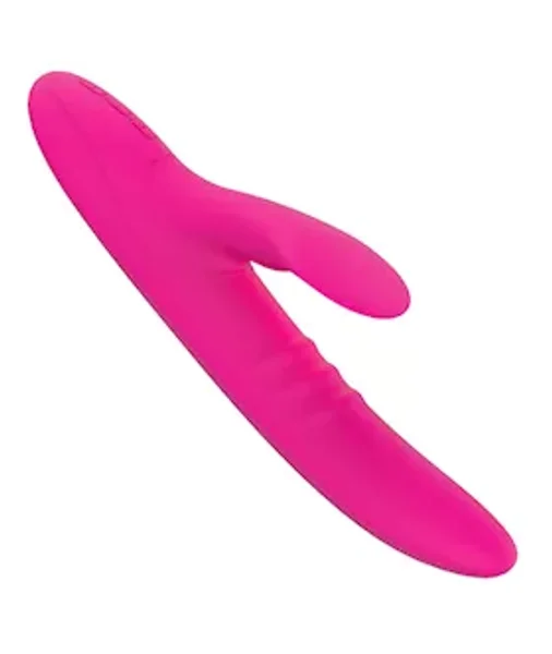 Peri Swirl Tongue Heating Rabbit Vibrator - Rose - 9 Inch — image 11 of 14