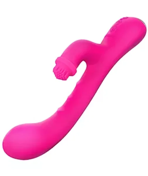 Idol Rabbit Style Vibrator - Rose - 8.4 Inch — image 9 of 10