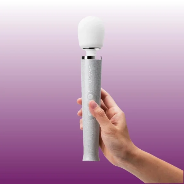 Le Wand 'All that Glimmers' Small Wand Vibrator - White