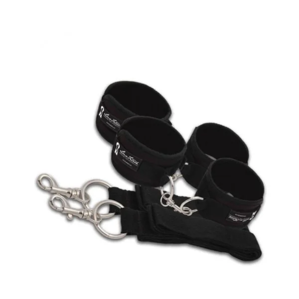 Lux Fetish Bed Spreader 7 Piece Restraint System Black — image 5 of 6