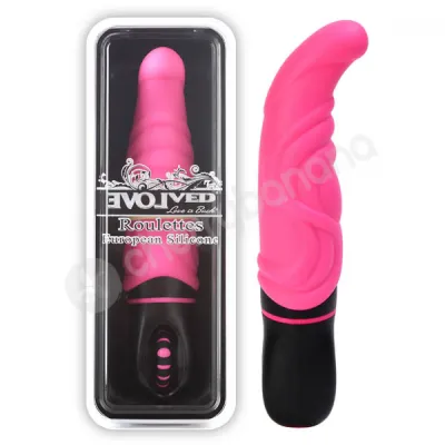 Silicone Roulette Lucky 7 Pink Vibrator