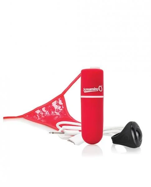 Screaming O 2020 My Secret Lover Valentine Kit Panty/panty Unit Of 2 - Red/white