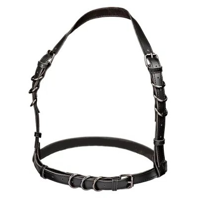Euphoria Collection Plus Size Halter Buckle Harness Black