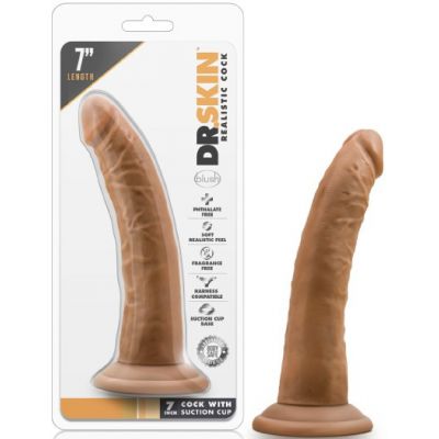 7 Inch Cock With Suction Cup Mocha