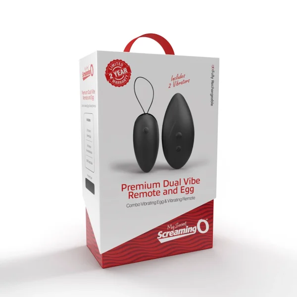 Premium Dual Vibe Remote And Egg Black