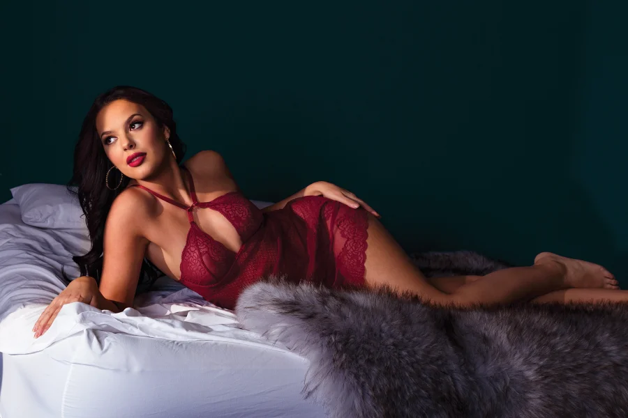 Merlot Lace Roses Babydoll & Thong