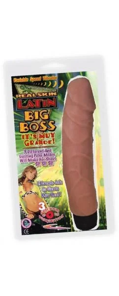 Real Skin Latin Big Boss Vibrator Beige