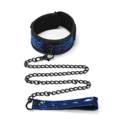 Diamond Collection Collar And Leash Blue O s