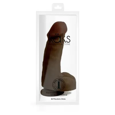 Kaks Dual Density Platinum Silicone Dildo 7 5 Hard Dark