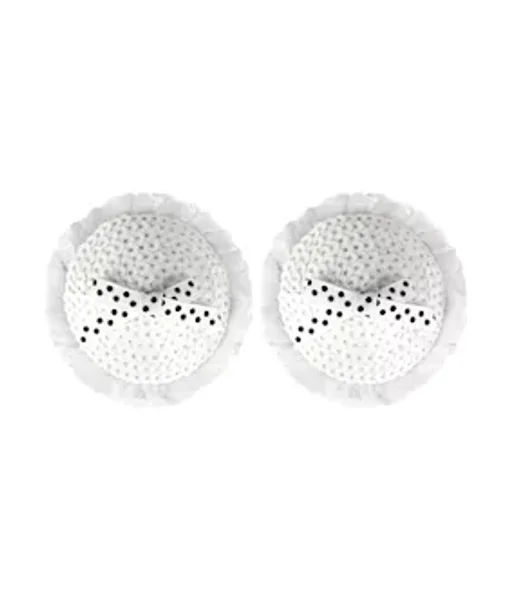 Sequin With White Bow Pasties - White — image 3 of 3