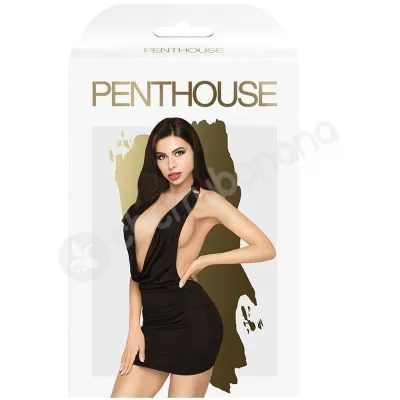 Penthouse Lingerie Black Heart Rob Mini Dress With Thong