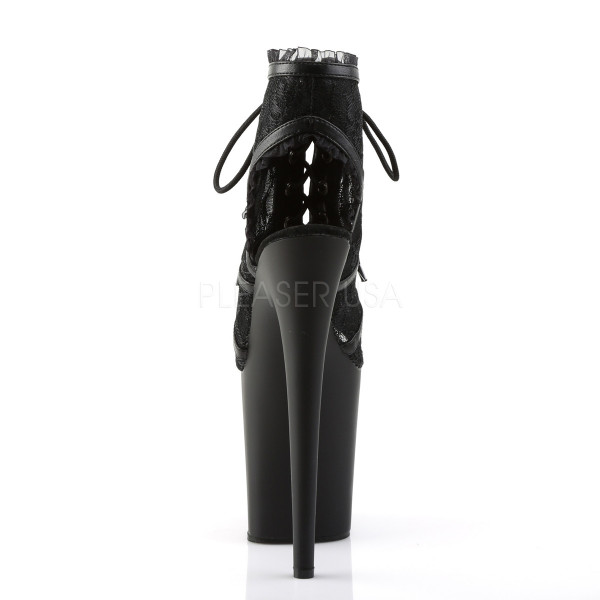 8 inches Heel, 4 inches PF Open Toe/Heel Lace-Up Ankle Boot, Side Zip — image 8 of 8