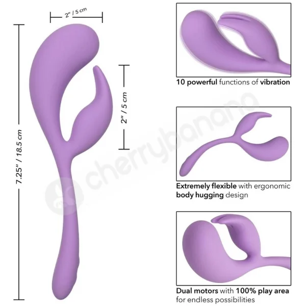Elle Liquid Silicone Dual Flicker Flexible & Pliable Premium Vibrator