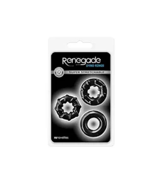 Renegade Dyno Cock Rings - Set Of 3 - Black — image 4 of 4