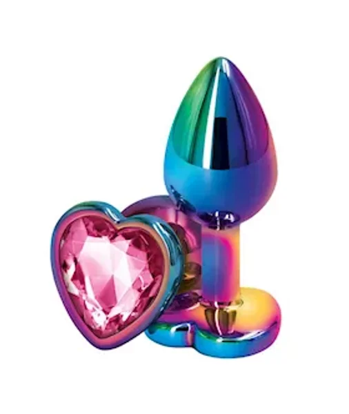 Rear Assets Heart Plug - 2.7 Inch - Pink - Small — image 6 of 7