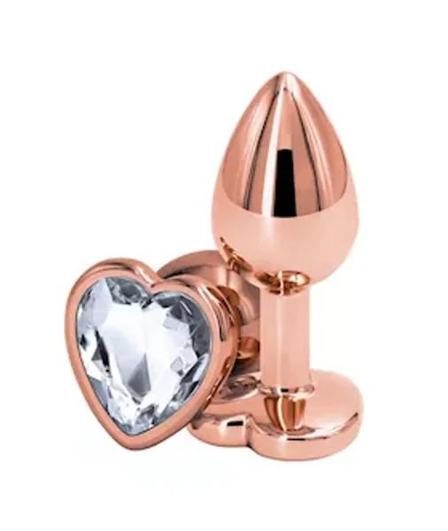 Rear Assets Heart Plug - 2.7 Inch - Clear - Small — image 6 of 7