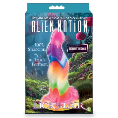 Alien Nation Lick of the Lair Silicone Glow in the Dark Creature Dildo Multicolor