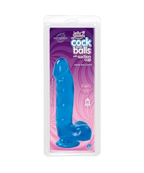 Jelly Jewel Cock & Balls w/Suction Cup