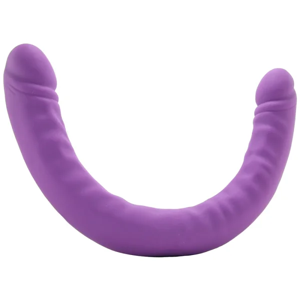 Ruse - 18 Inch Silicone Slim Double Dong - Purple
