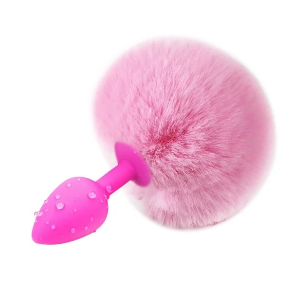 Silicone Bunny Tail Butt Plug