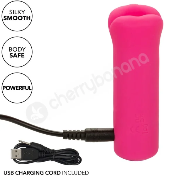 Kyst Lips Pink Ultra-Plush Liquid Silicone Clit Vibrator