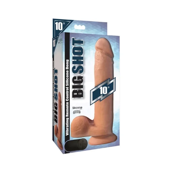 Big Shot Silicone Vibrating Dong W/balls Light 10in — image 4 of 6