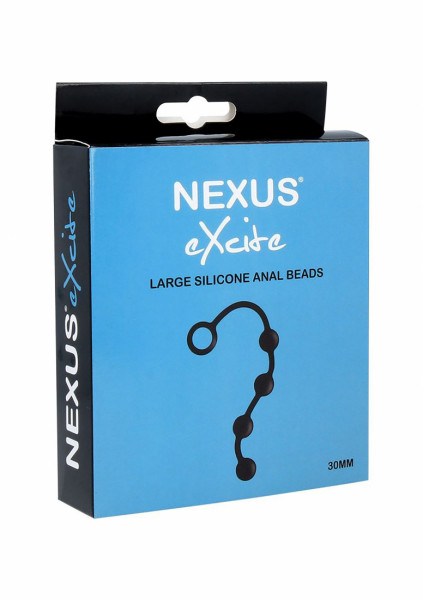 EXCITE Large Silicone Anal Beads - Black - What Are Anal Beads