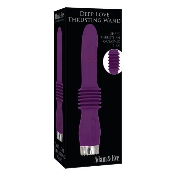 A&e Deep Love Thrusting Wand Silicone Rechargeable Purple