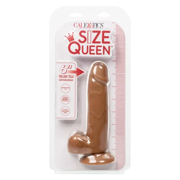 Size Queen 6 inch-15.25 Cm - Brown
