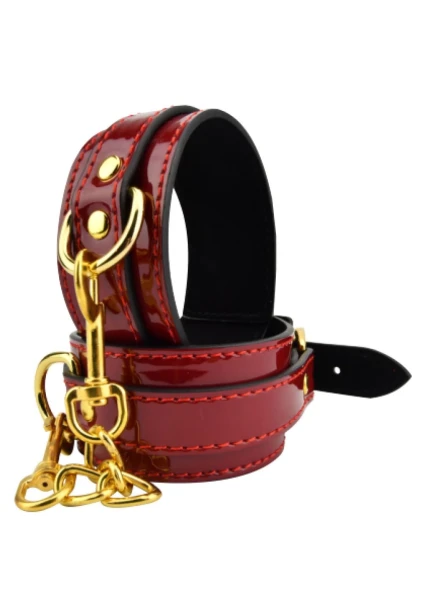 Bound to Please Red Ankle Cuffs