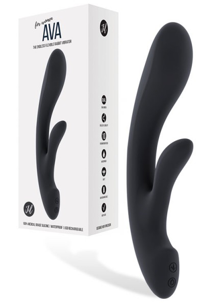 JÌL Ava 8.7" Flexible Silicone Rabbit Vibrator