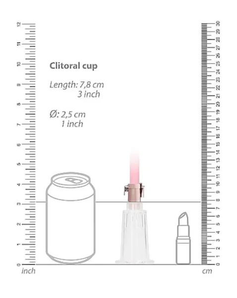 Automatic Rechargeable Clitoral And Nipple Pump Set - Pink -  Medium