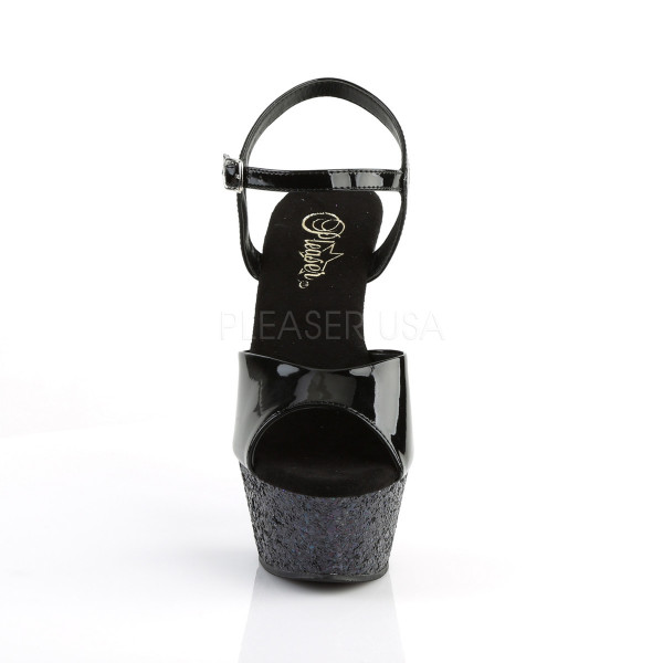 6 inches Heel, 1 3/4 inches PF Ankle Strap Sandal w/ Glitter Bottom — image 6 of 12