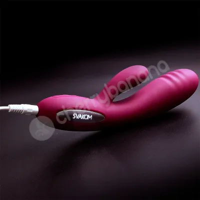 Svakom Adonis Purple Heating Waterproof Ribbed Rabbit Vibrator