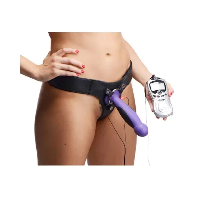 Fuse Strap On Electro Stim Harness Dildo Purple