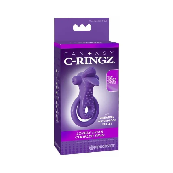 Fantasy C-Ringz Lovely Licks Couples Ring Purple