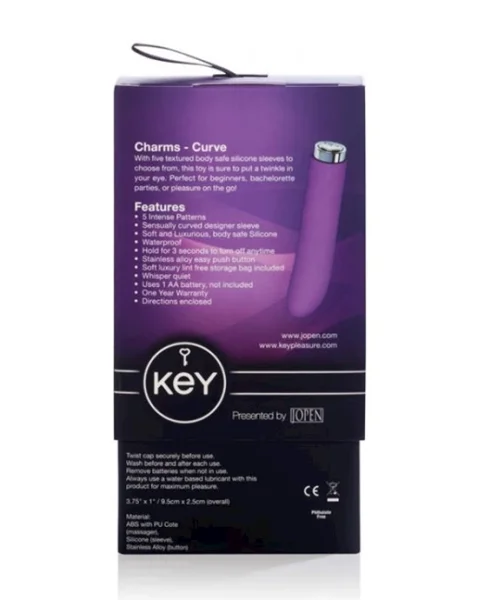 Charms Curve Petite Massager - Purple - 4 Inch